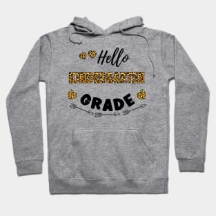 Hello Kindergarten Leopard Back To School Hoodie